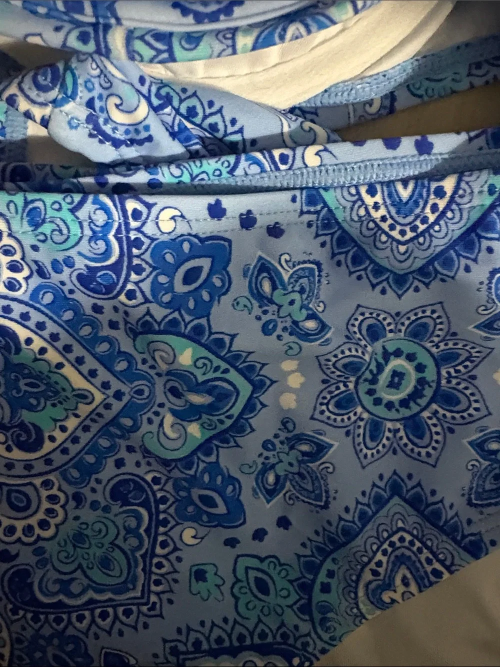 Cupshe Bright Blue Paisley Bikini Set - Picture 12 of 12